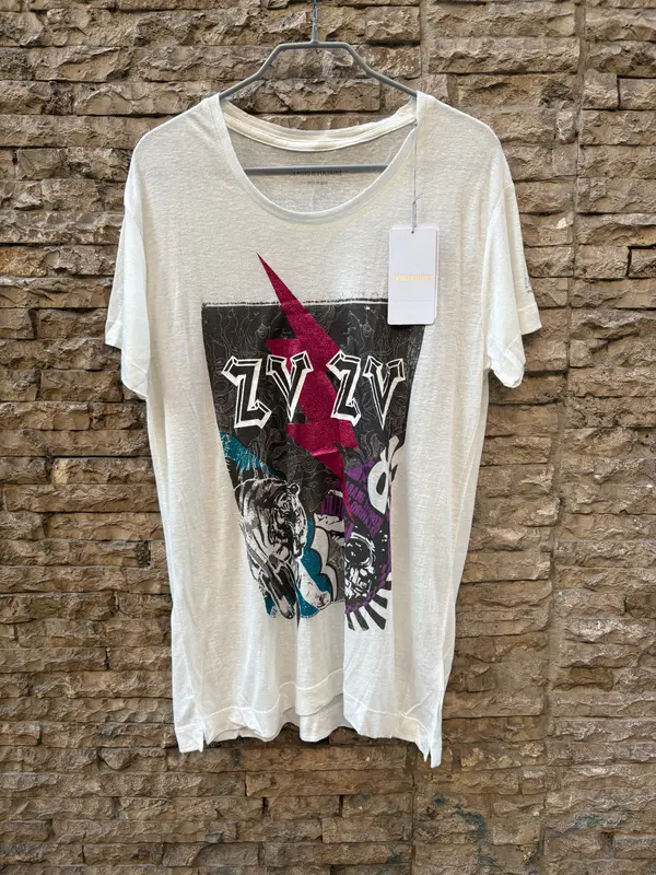 ZADIG & VOLTAIRE. Camiseta blanca estampada