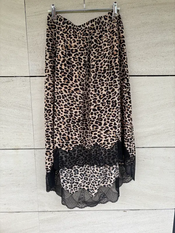 ZADIG&VOLTAIRE. Falda midi animal print asimétrica