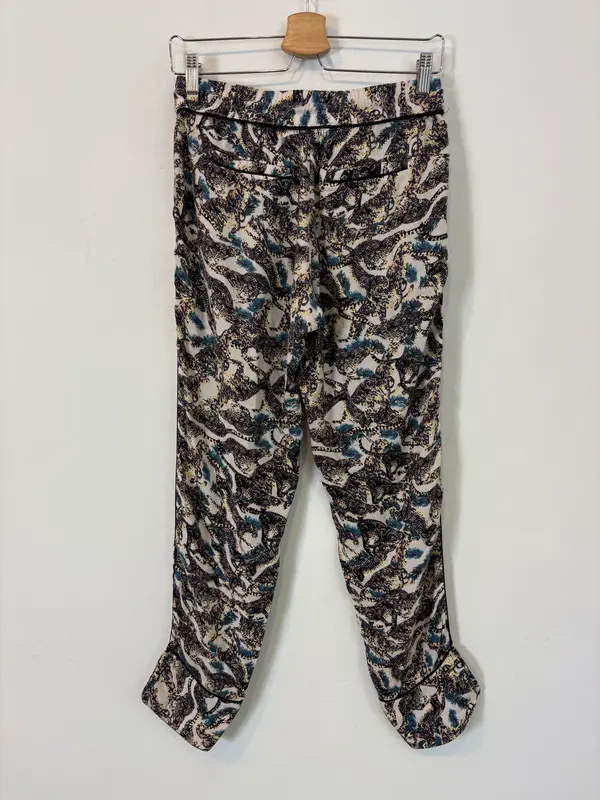 ZADIG&VOLTAIRE. Pantalón fluido estampado tropical. T 36