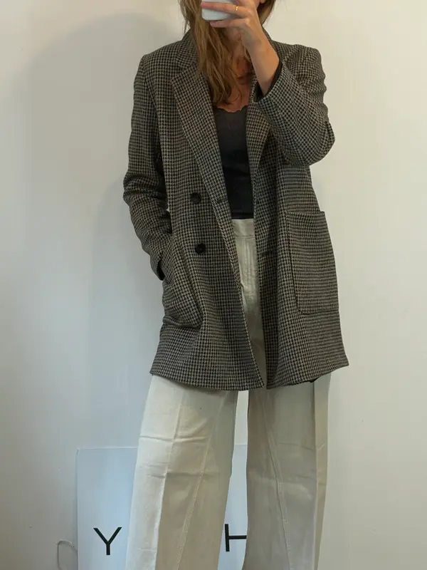 ZARA. Abrigo 3/4 pata de gallo