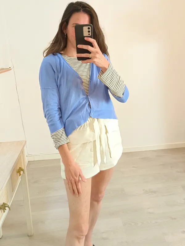 ZARA. Bermuda beige lino  T. XS