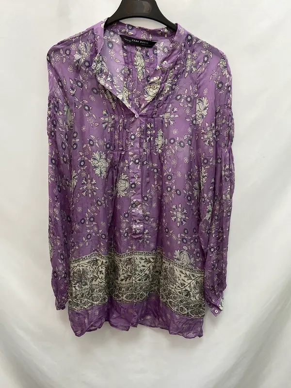 ZARA.Blusa 100% seda T.s