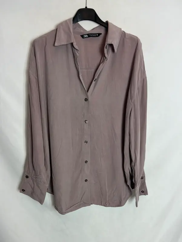 ZARA. Blusa malva fluida. T XS