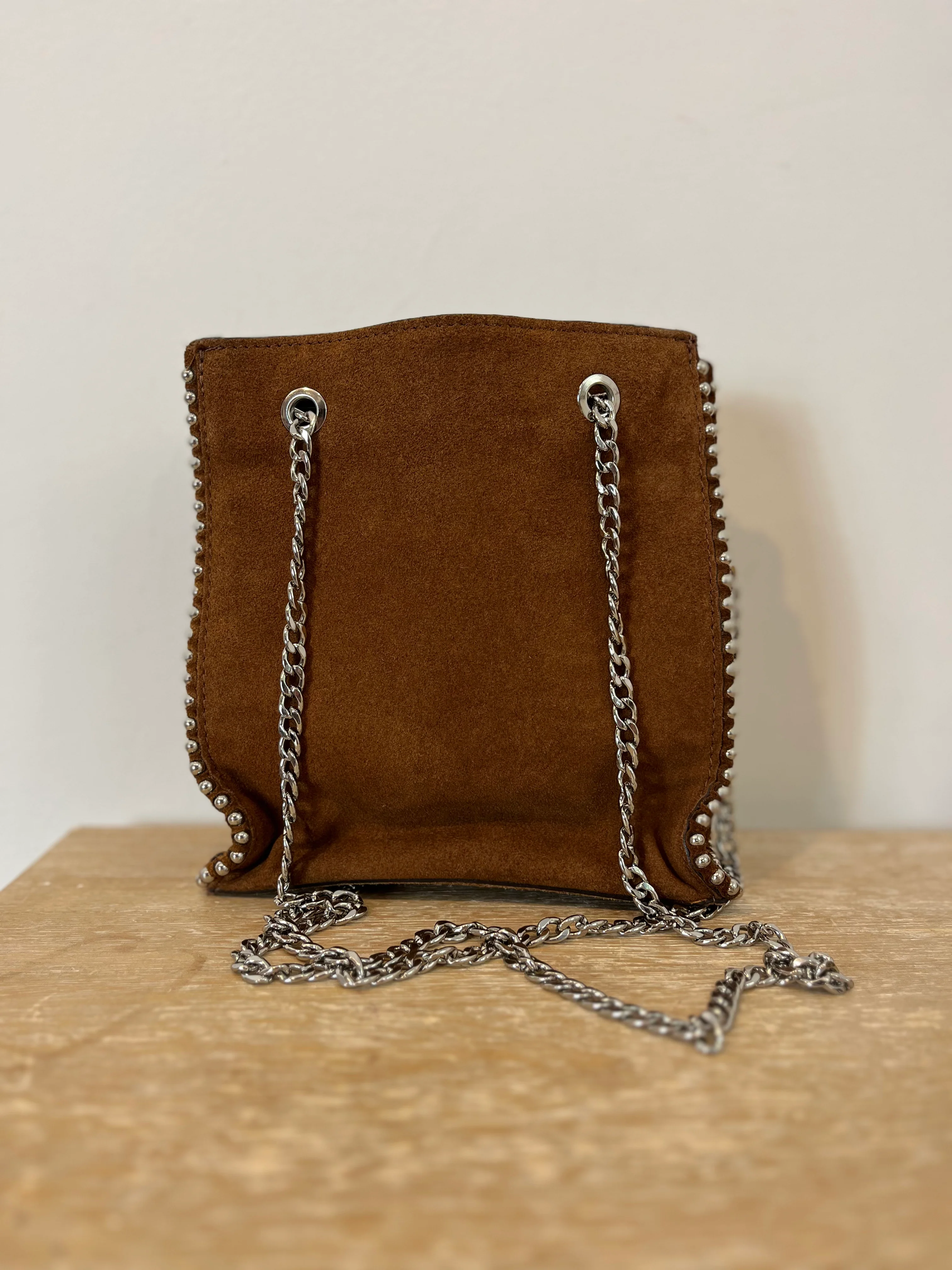 ZARA. Bolso tachuelas plateadas