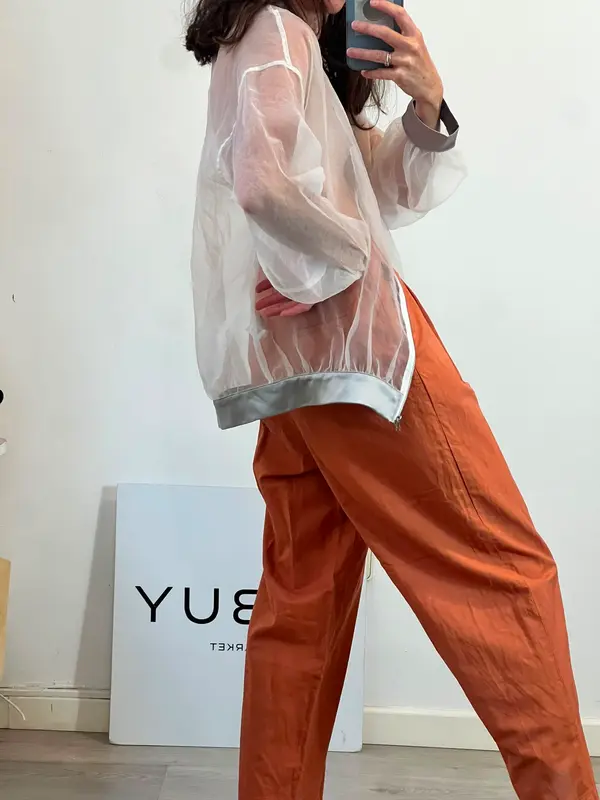 ZARA. Bomber tul detalles plateados