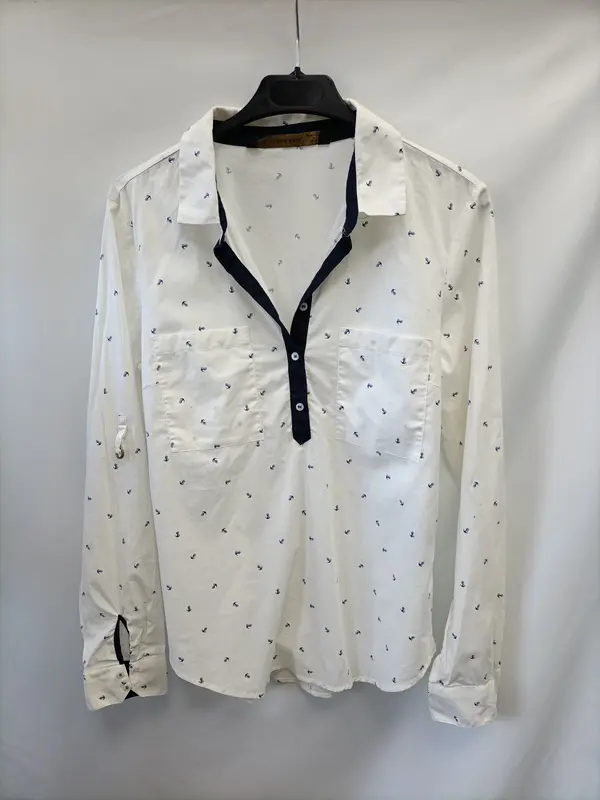 ZARA. Camisa anclas T.m