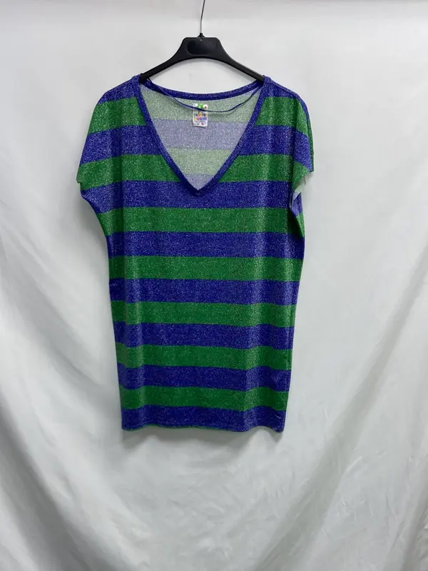 ZARA. Camiseta larga rayas T.m