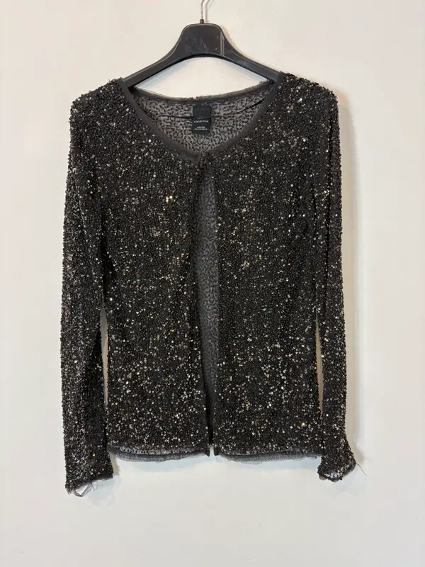 ZARA. Chaqueta lentejuelas mini. T M