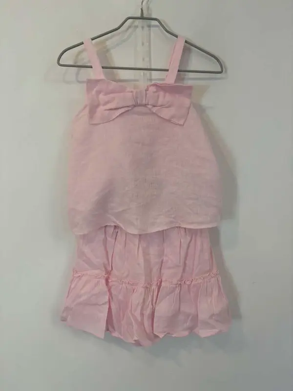 ZARA. Conjunto rosa claro lino