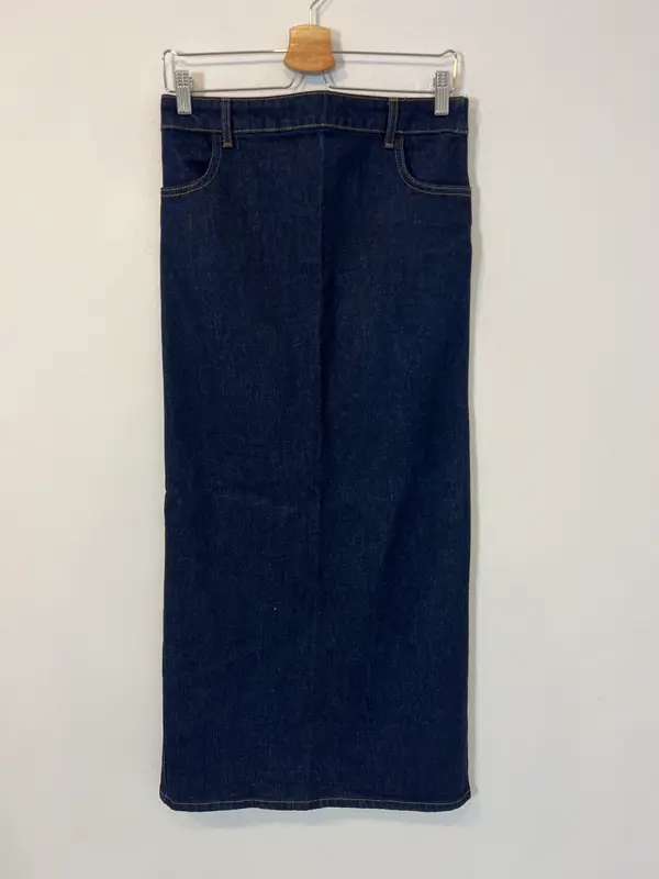 ZARA. Falda midi denim apertura. T S