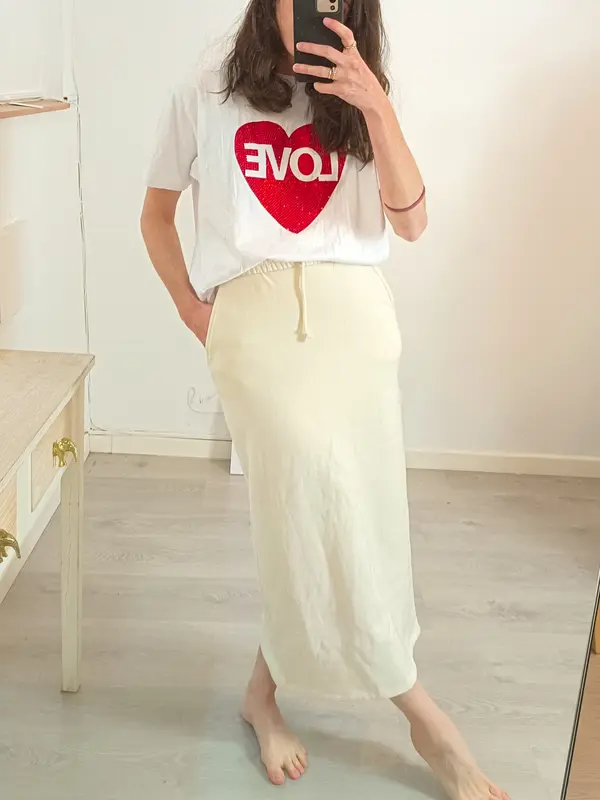 ZARA. Falda midi elástica T.s