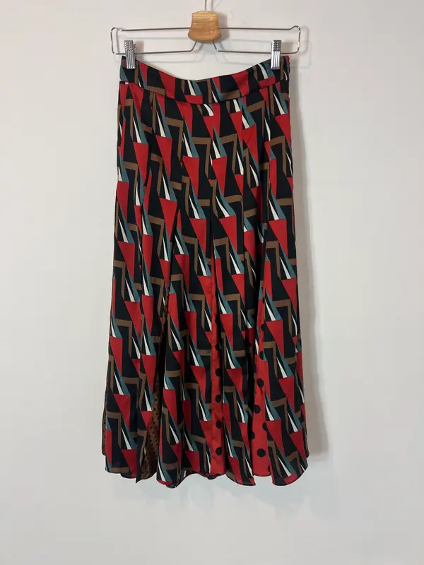 ZARA. Falda midi estampada T.m
