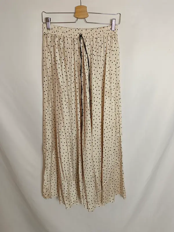 ZARA. Falda plisada lunares T.m