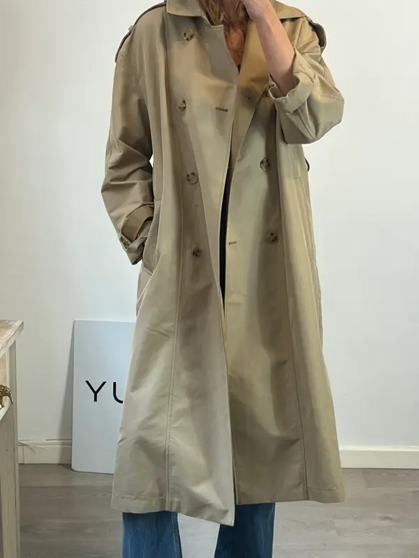 ZARA. Gabardina larga beige T.m(tara)