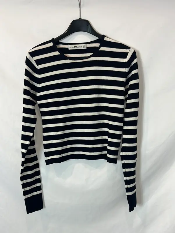 ZARA. Jersey cortito rayas T.m