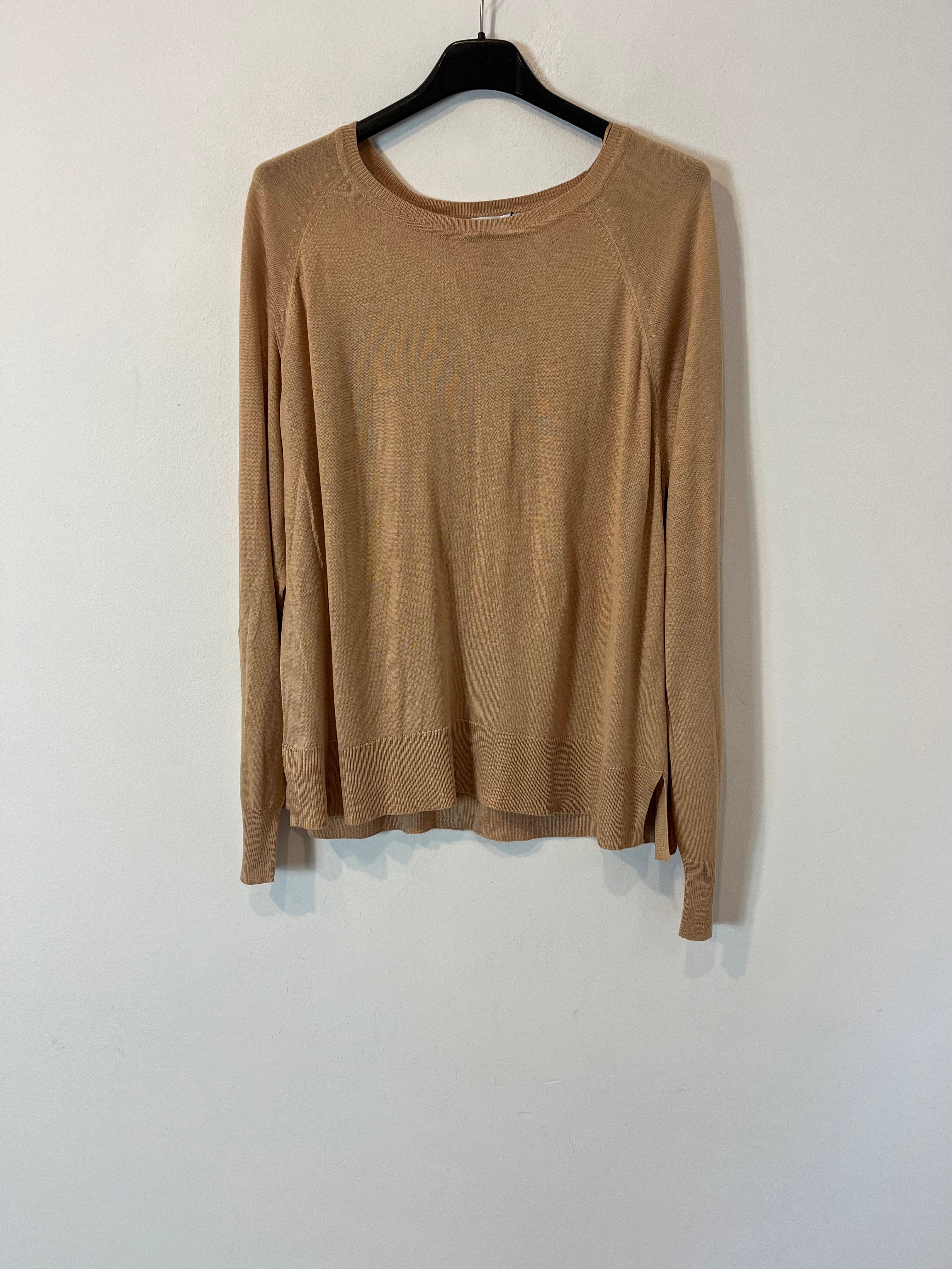 ZARA. Jersey fino color tostado. T M