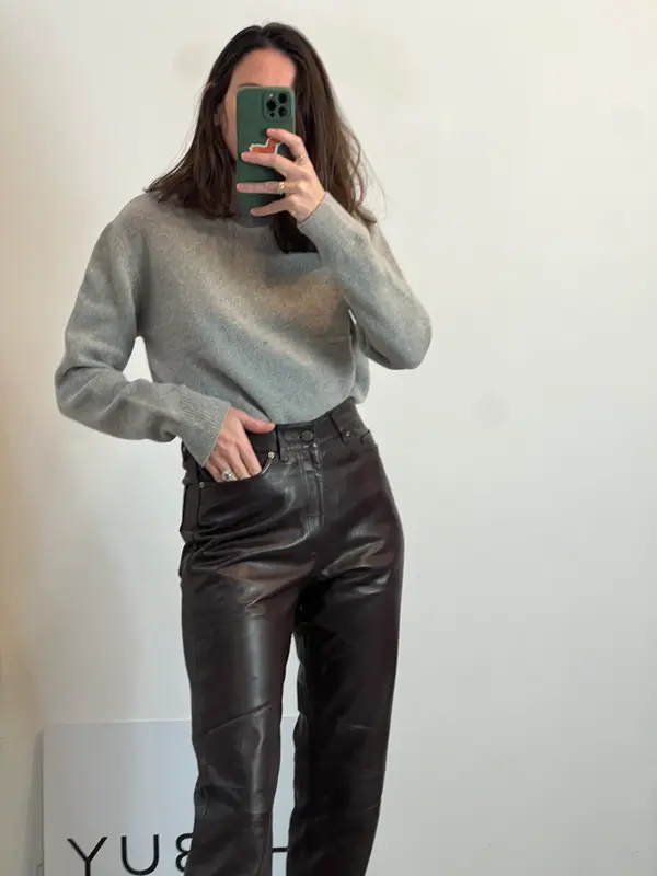 ZARA Jersey gris jaspeado cashemre