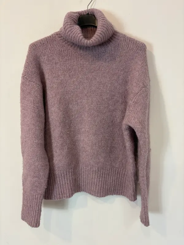 ZARA. Jersey malva con lana. T S