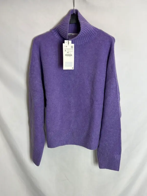 ZARA. Jersey morado jaspeado. T S