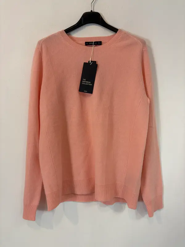 ZARA. Jersey  rosa claro cashmere