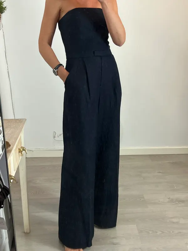 ZARA. Mono azul palabra de honor . T M