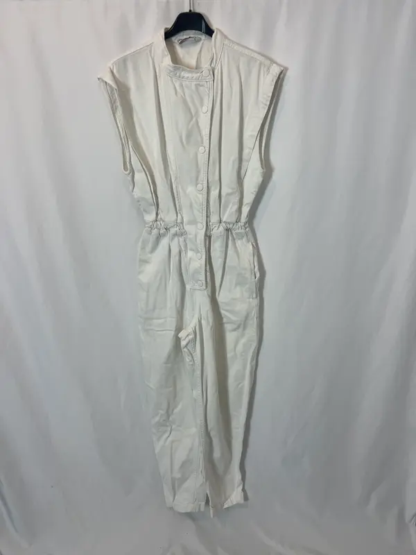 ZARA. Mono denim blanco. T M