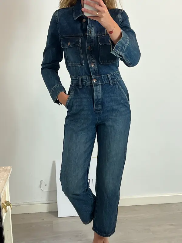 ZARA. Mono denim oscuro T.s