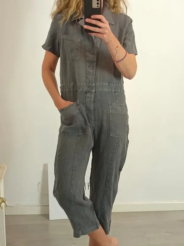 ZARA. Mono efecto desgastado azul. T S