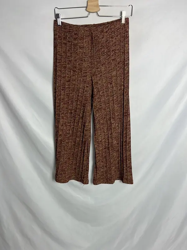 ZARA. Pantalón culotte punto jaspeado. T S