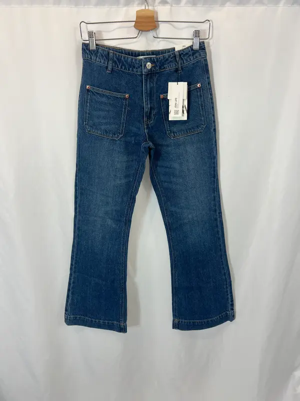 ZARA. pantalón denim recto T.13-14 años