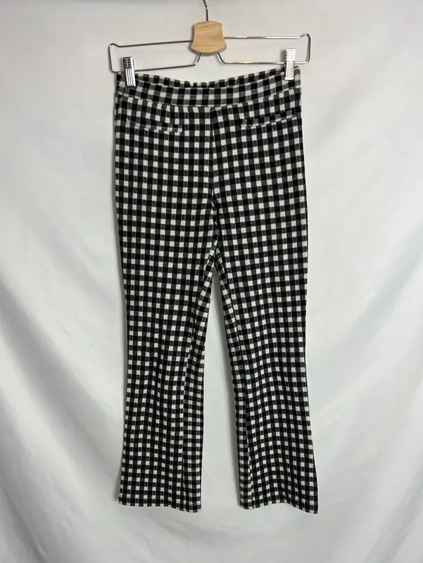 ZARA. Pantalón elástico vichy. T 13-14 años (XS)
