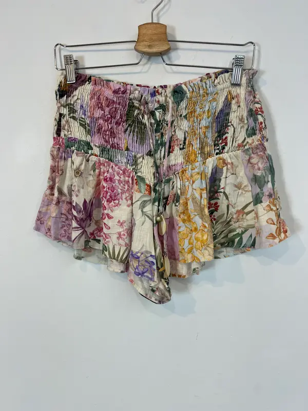 ZARA. Pantalón flores fluido T.s