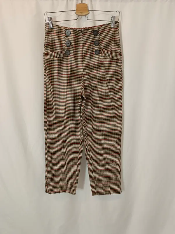 ZARA. Pantalón pata de gallo  T.s