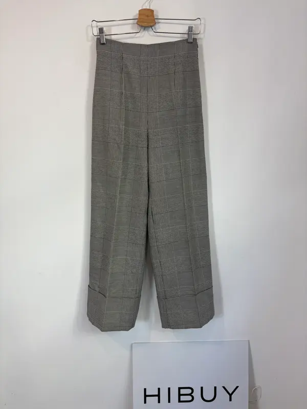 ZARA. Pantalón pinza pata de gallo. T S