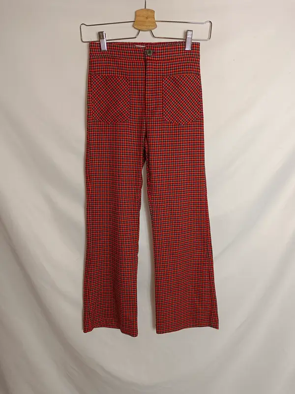 ZARA. Pantalón recto cuadros T.13-14 años