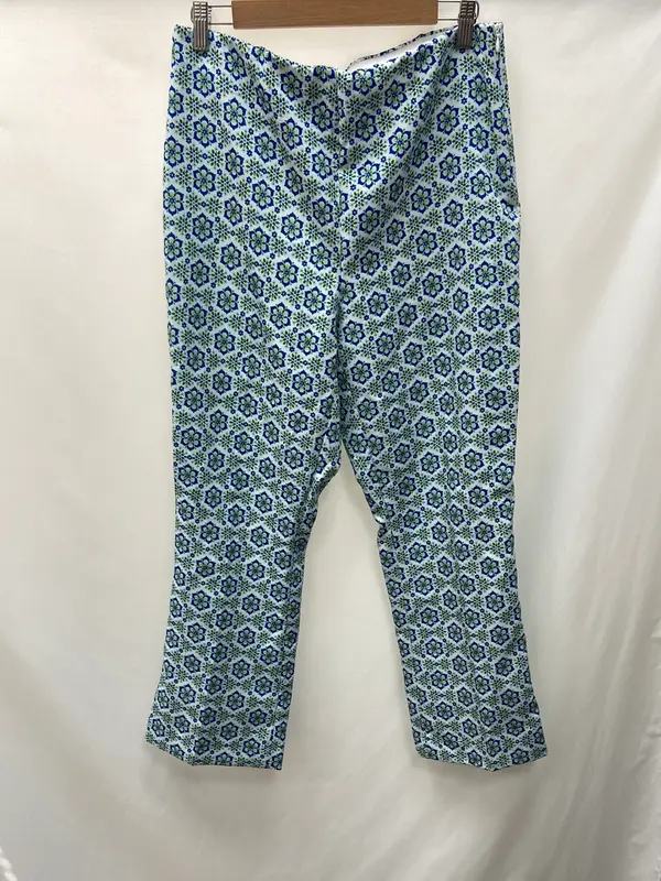 ZARA.Pantalones azules estampados T.XL