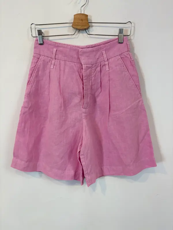 ZARA STUDIO. Bermuda lino rosa