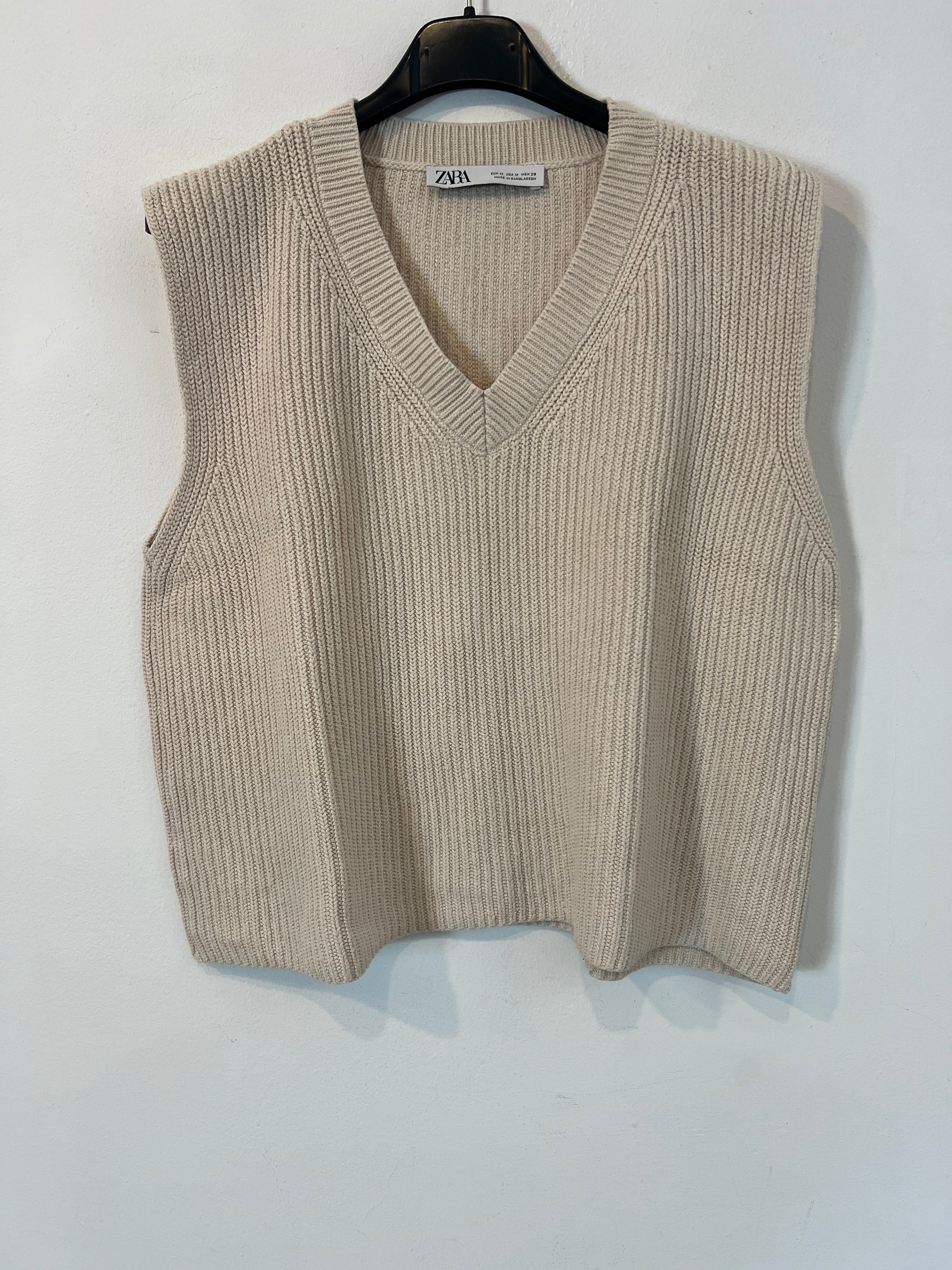 ZARA. Top beige punto T.m