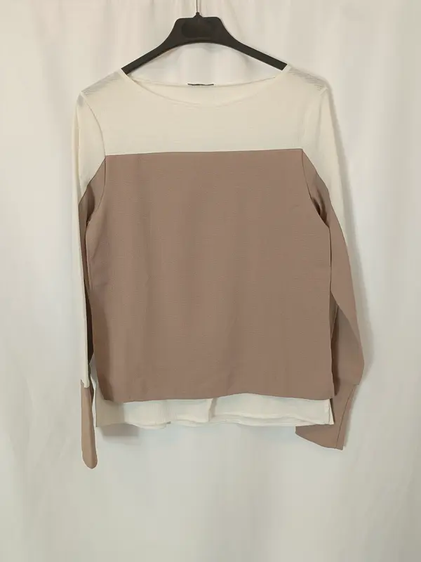 ZARA. top fluido bicolor T.s