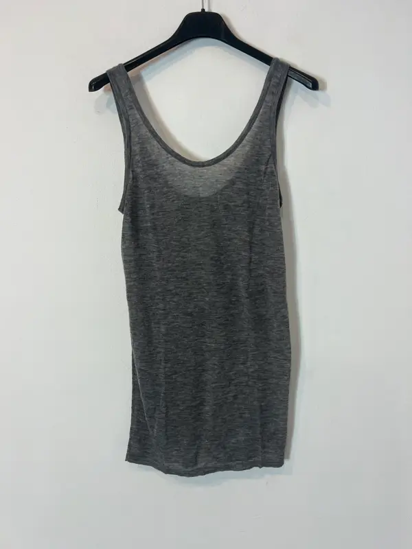 ZARA. Top gris lana. T L