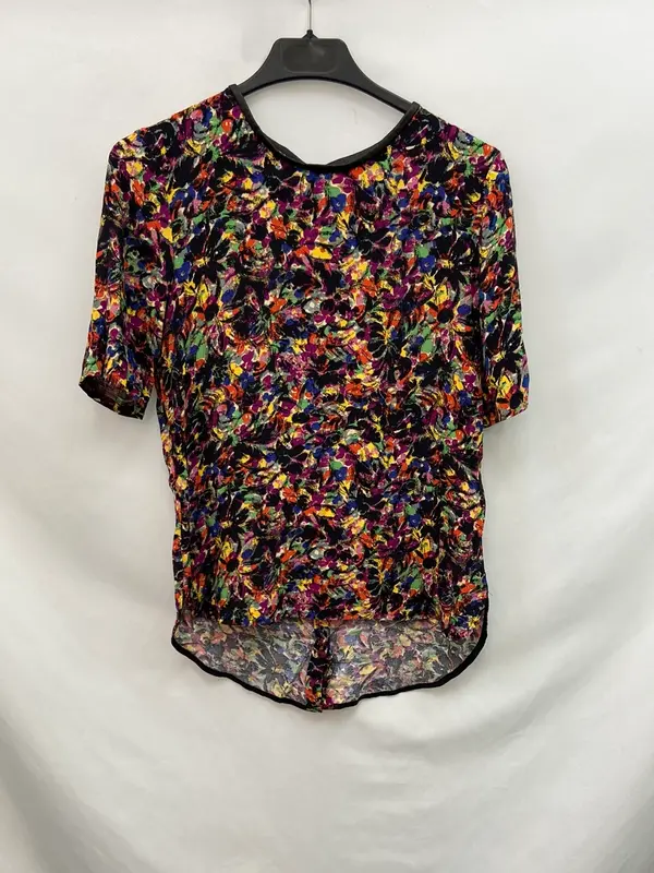 ZARA. Top multicolor abotonado espalda T.xs