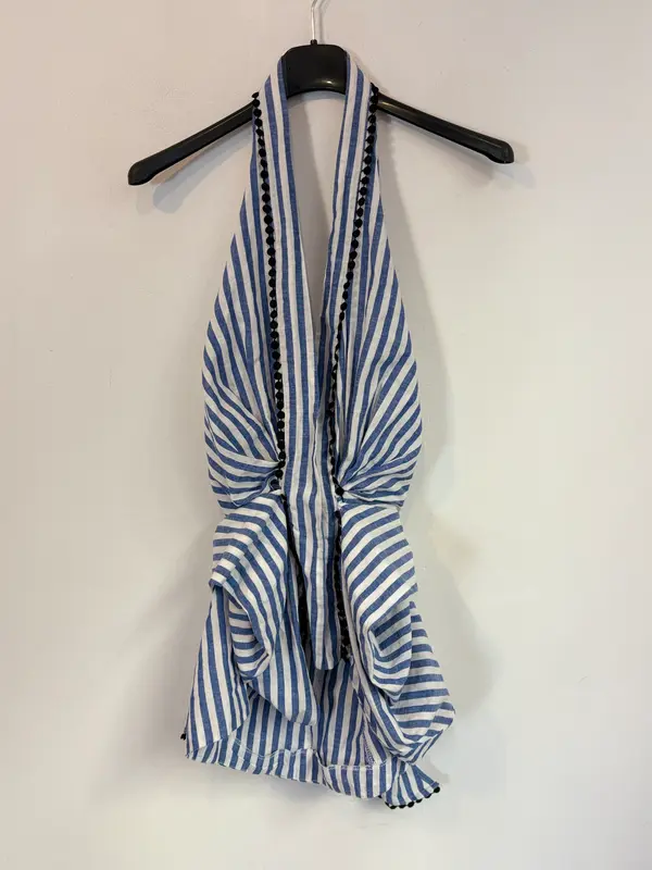 ZARA. Top rayas mezcla al cuello