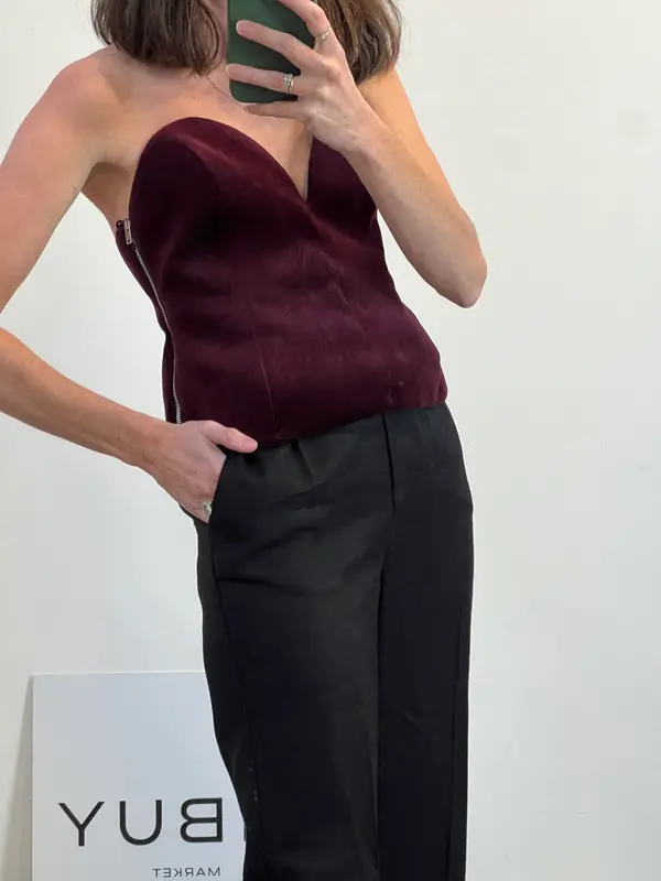 ZARA. Top terciopelo estructura