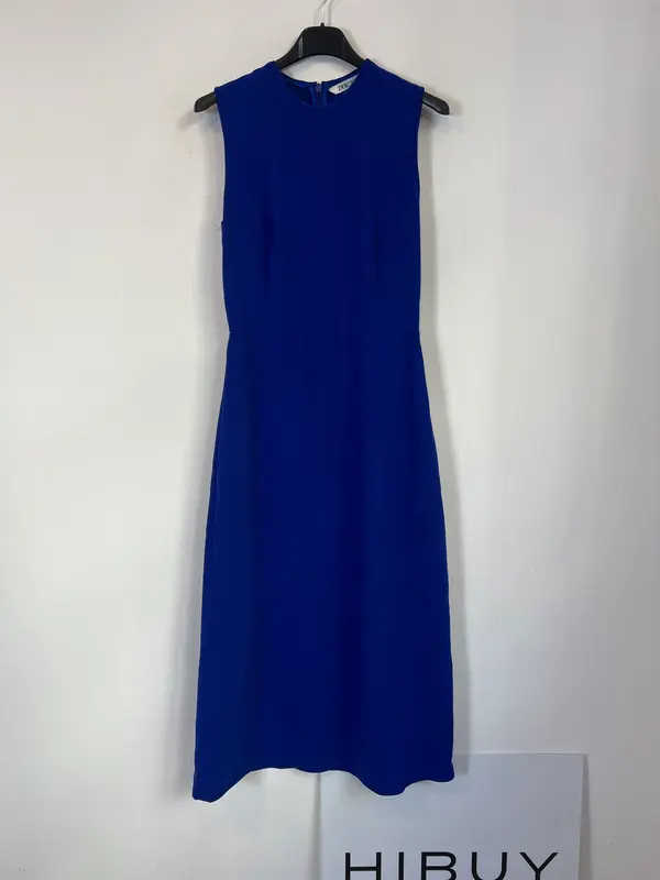 ZARA. Vestido azul Klein T.xs