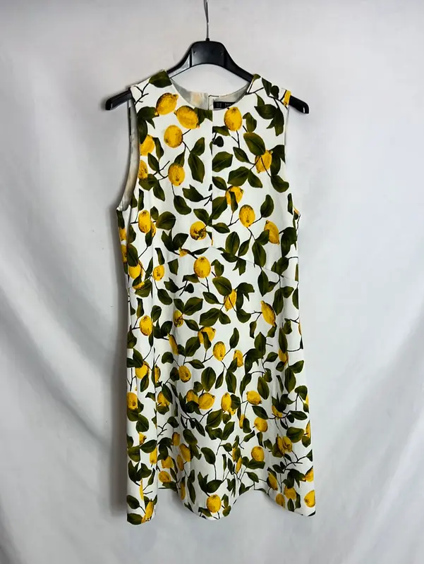 ZARA. vestido corto limones T.xs