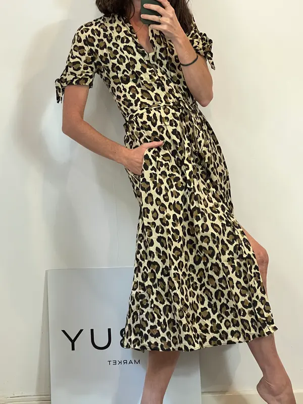 ZARA. Vestido largo animal print