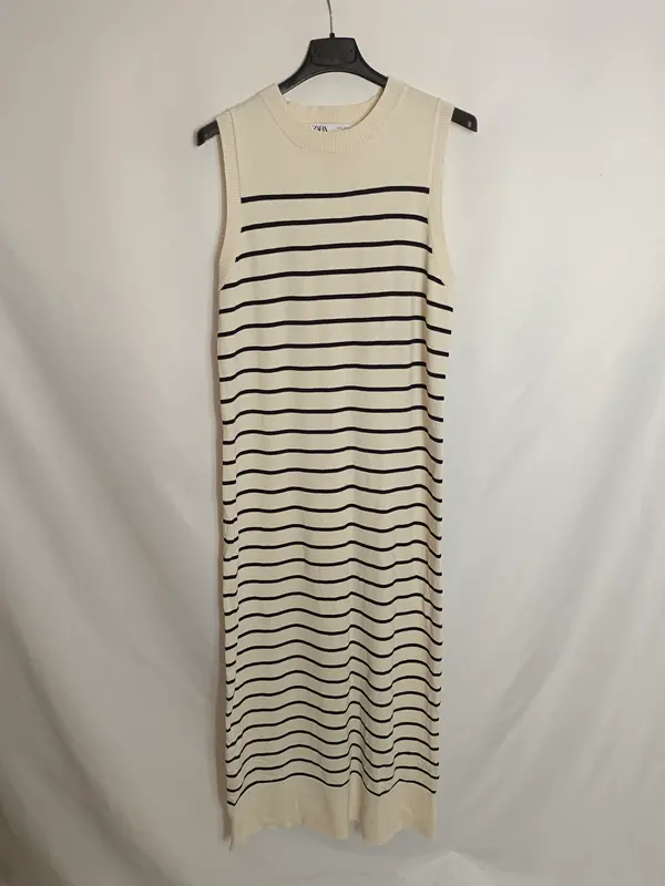 ZARA. Vestido largo rayas T.s