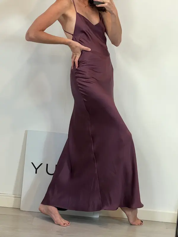 ZARA. Vestido largo satinado . T Sol