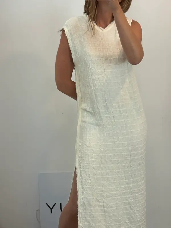 ZARA. Vestido pastel textura T.l