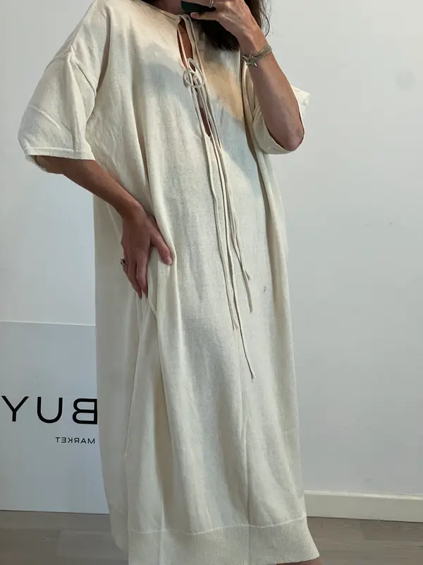 ZARA. Vestido punto beige T.xs/s
